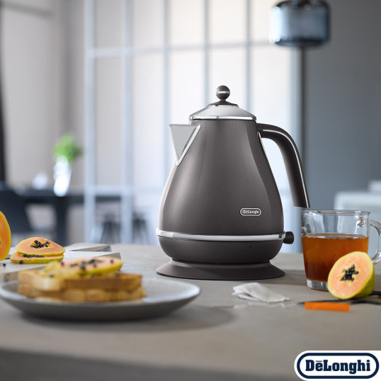 Електрочайник DeLonghi KBOT 2001 GY Icona Metallics