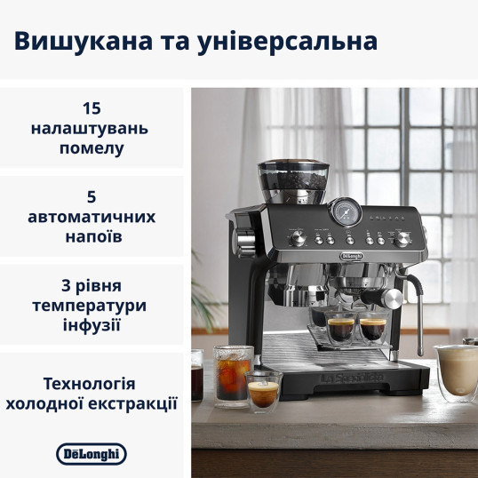 Ріжкова кавоварка DeLonghi EC 9555 BK La Specialista Opera
