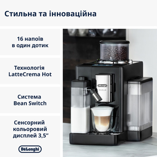 Кавомашина DeLonghi EXAM 440.55 B Rivelia
