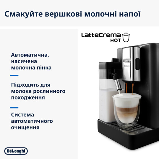 Кавомашина DeLonghi EXAM 440.55 B Rivelia