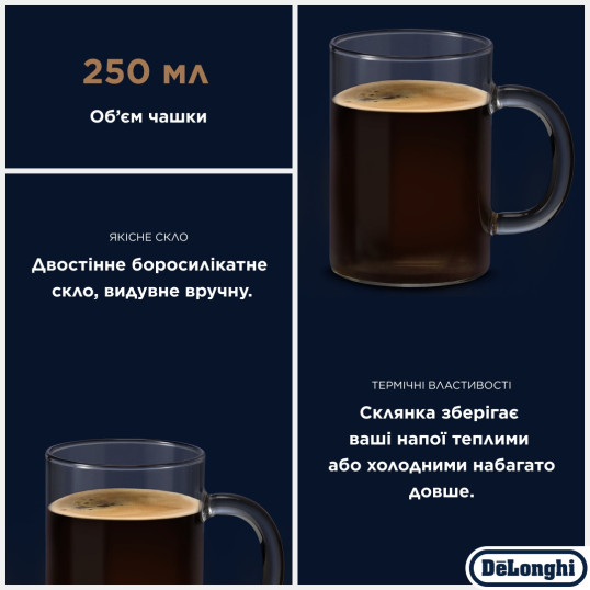 Набір термосклянок з подвійними стінками Long coffee Americano DLSC 320 (2 шт)