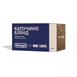 Кава в зернах DeLonghi x ONE LOVE Cappuccino Blend 500 г