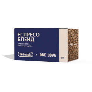 Кава в зернах DeLonghi x ONE LOVE Espresso Blend 500 г