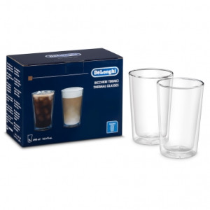 Набір термосклянок з подвійними стінками DeLonghi DLSC 319 490 мл (2 шт)