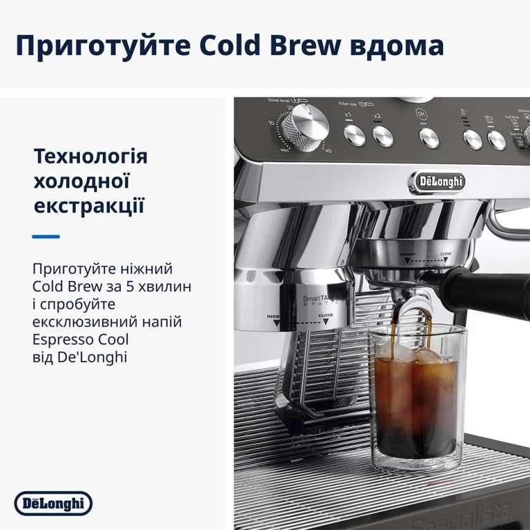 Рожковая кофеварка DeLonghi EC 9555 BK La Specialista Opera
