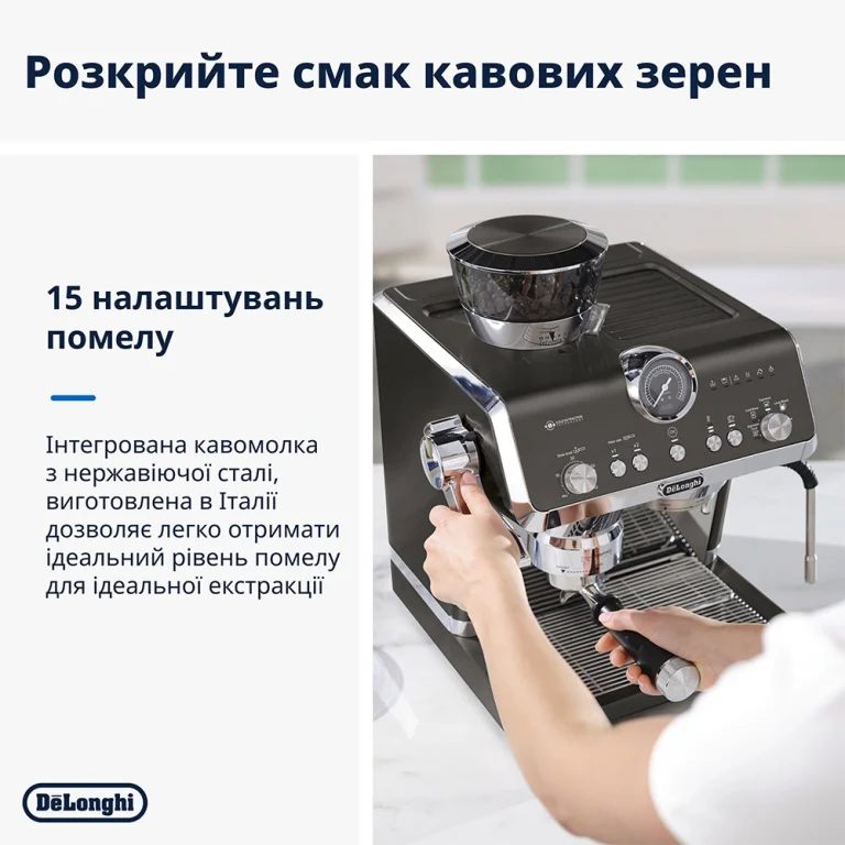 Рожковая кофеварка DeLonghi EC 9555 BK La Specialista Opera